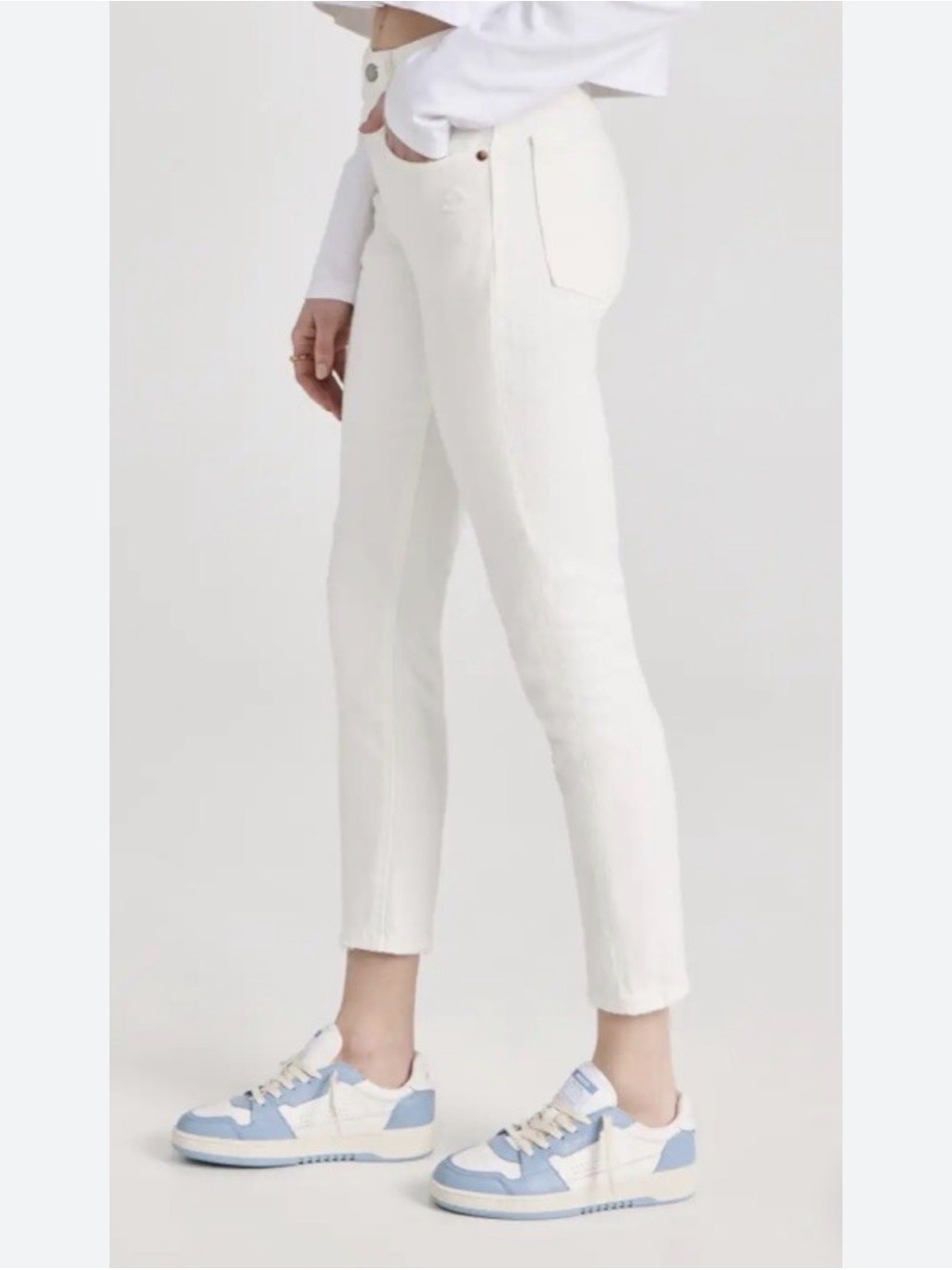 Levi's White Skinny Cropped Jeans